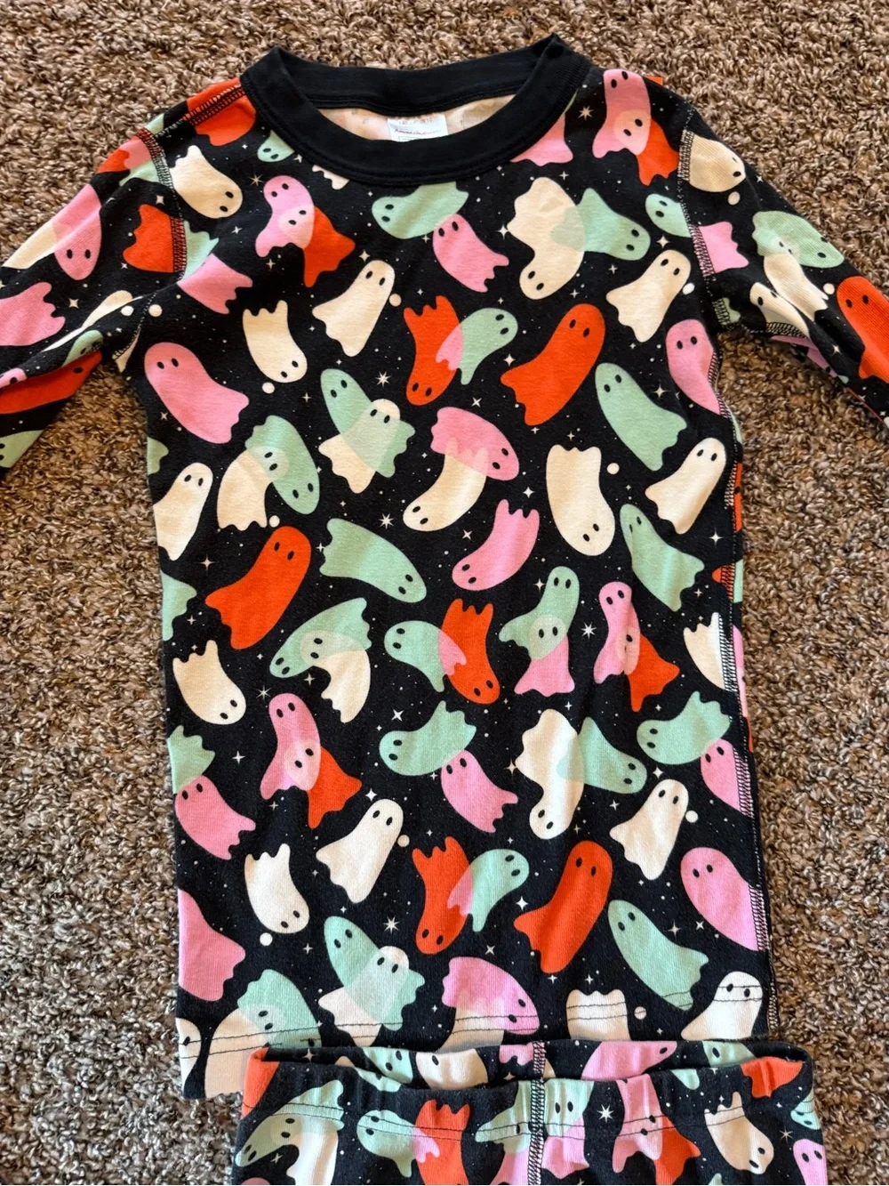 Hanna Andersson Halloween ghost organic cotton pajama set Girls 10